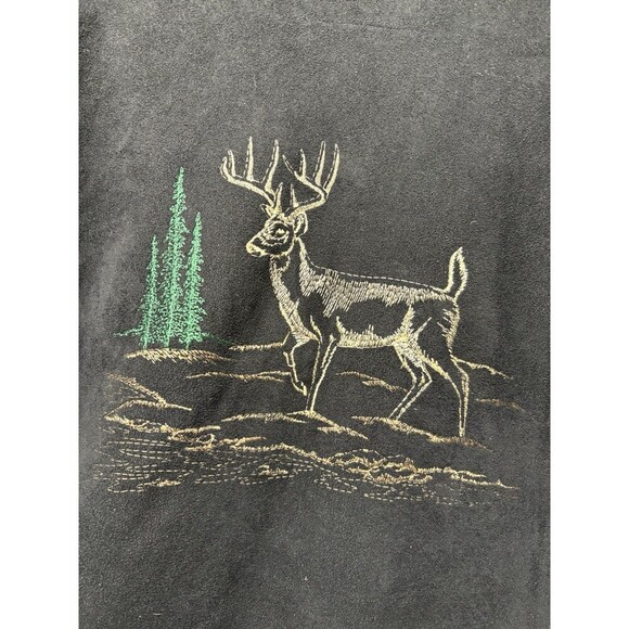 Vintage Bear Ridge Fleece Jacket Deer Outdoors Nature Size XL Made in USA 90s - Picture 6 of 6